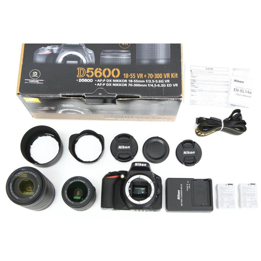 D5000 【全額返金保証】美品｜ニコン D5600 ダブルズームキット（純正