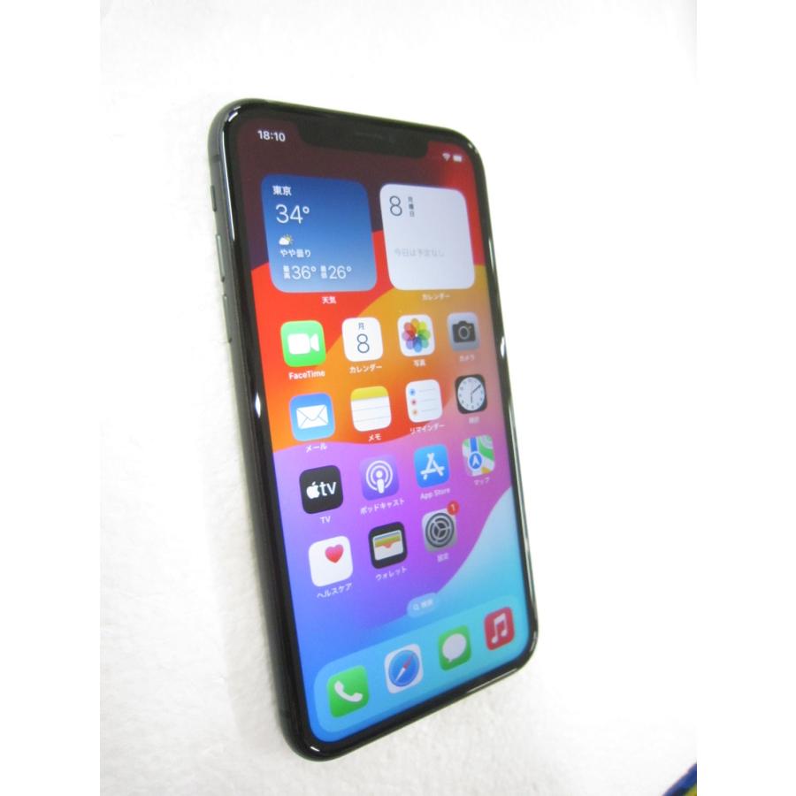 中古 Apple iPhone11 64GB ブラック MWLT2J／A SIMフリー : 0704-4996 