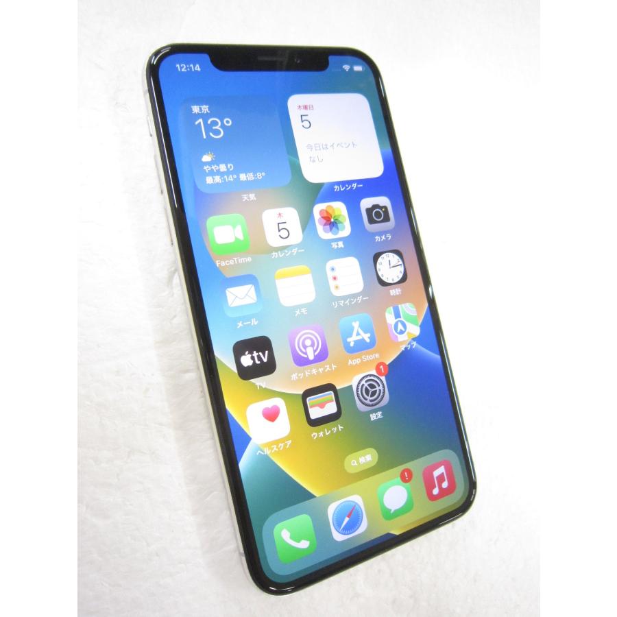 中古 Apple iPhoneX 256GB シルバー NQC22J／A SIMフリー ネットワーク 