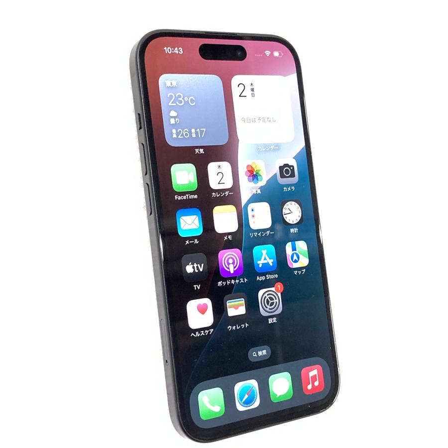 SIMフリー Apple iPhone 15 128GB ブラック (A15)