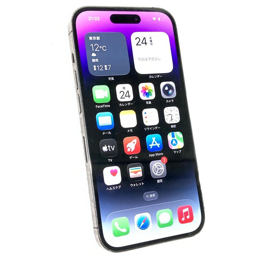 Apple 中古 Apple iPhone14 Pro 128GB ディープパープル MQ0F3J／A SIM