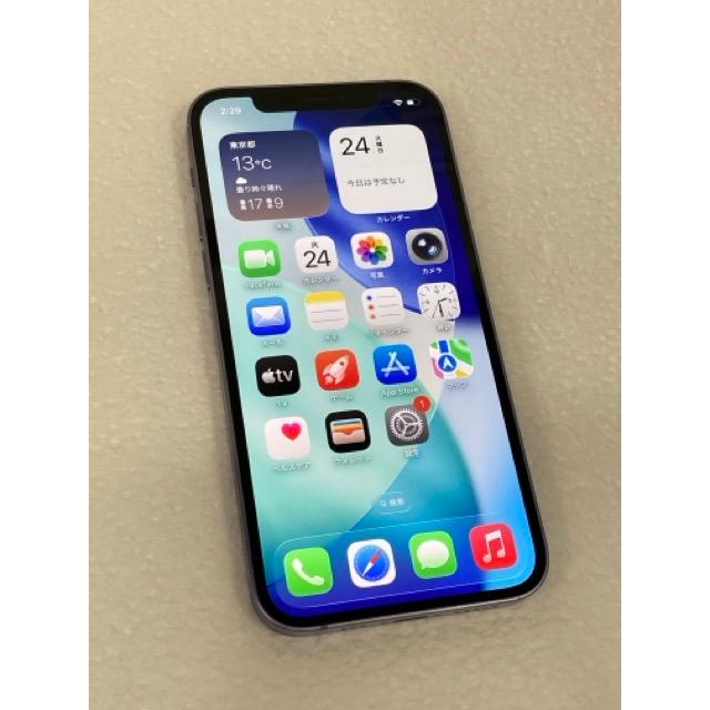 iPhone 12 中古 Apple iPhone12 128GB パープル MJNJ3J/A SIMフリー 赤