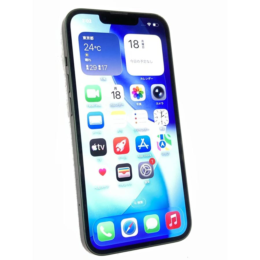 iPhone 中古 Apple iPhone13 128GB グリーン MNGG3J／A SIMフリー