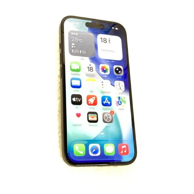 中古 Apple iPhone15 128GB ブラック MTMH3J／A SIMフリー ネットワーク利用制限▲判定 ※赤ロム保証あります