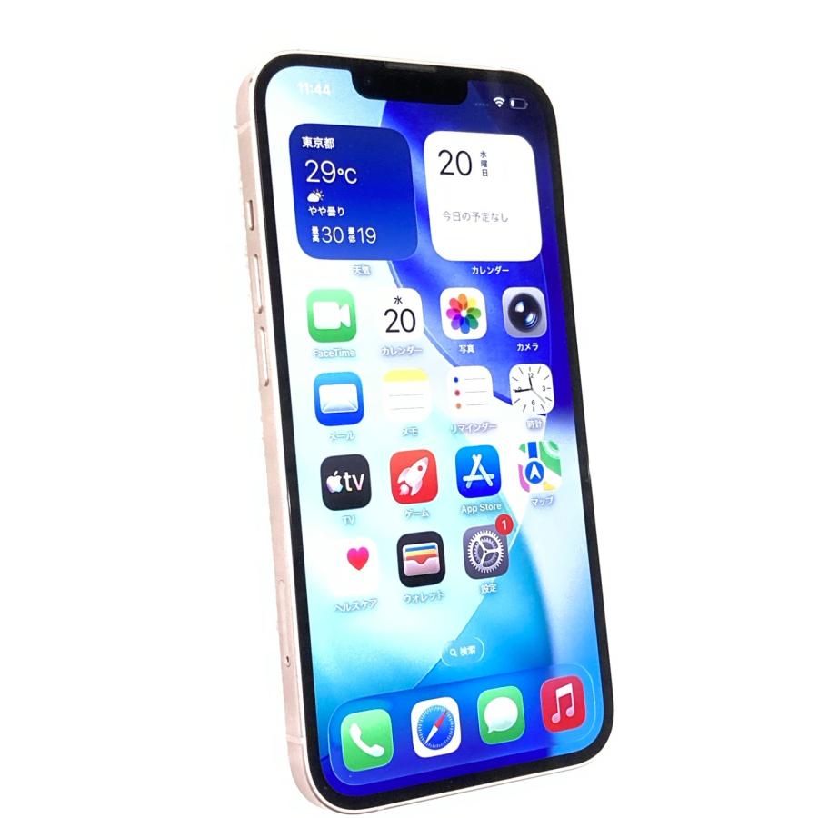 中古 Apple iPhone13 128GB ピンク MLNE3J／A SIMフリー ネットワーク利用制限▲判定  ※赤ロム保証あります