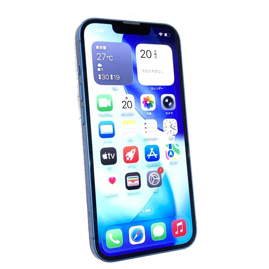 iPhone 中古 Apple iPhone13 128GB ブルー MLNG3J／A SIMフリー