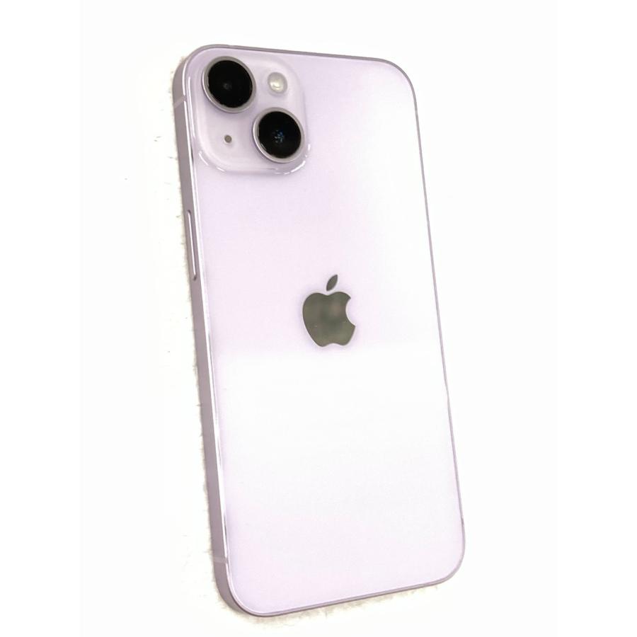 中古 Apple iPhone14 128GB パープル MPUY3J／A SIMフリー ネットワーク利用制限▲判定 ※赤ロム保証ありますの画像