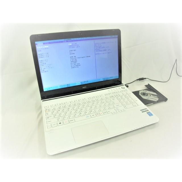 中古 ノートパソコン NEC LaVie GタイプS GL25DU/TZ PC-GL25DUTAZ Pentium2030M/4GB-MEM/750GB-HDD/DVDマルチ/15.6インチ/OS無し/ＢＴ消耗｜akiba-yushop｜02