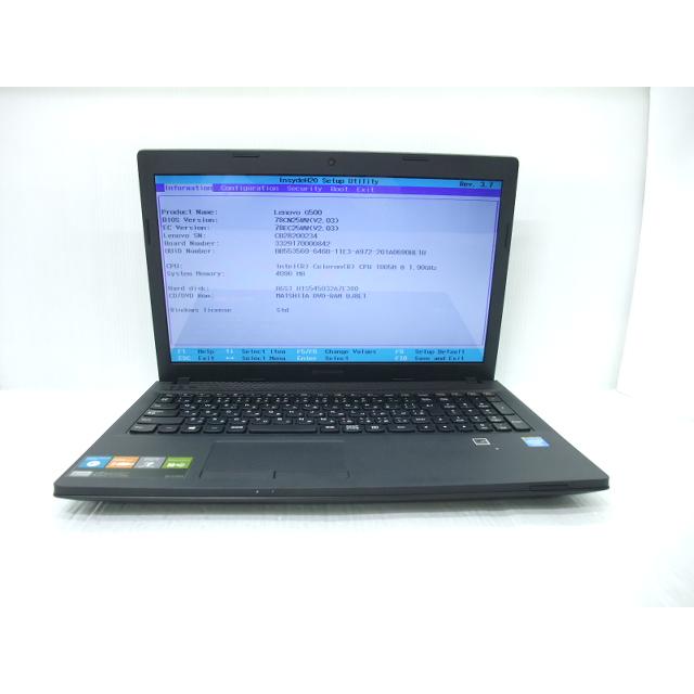 ノートパソコンLenovo G500 Windows8(オフィスなし)
