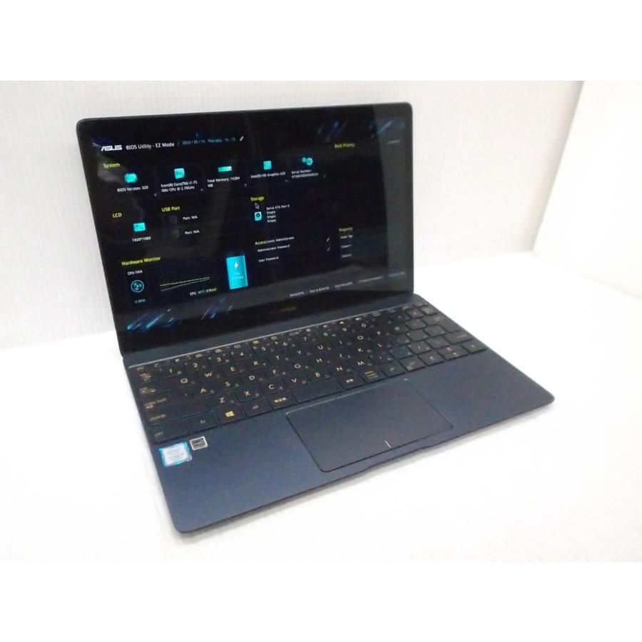 中古 モバイルノートパソコン ASUS ZenBook UX390U UX390UAK Corei7-7500U/16GB-MEM/512GB-SSD/12.5インチ/OS無し/AC欠品/難あり品※CMOS電池完全消耗｜akiba-yushop｜02