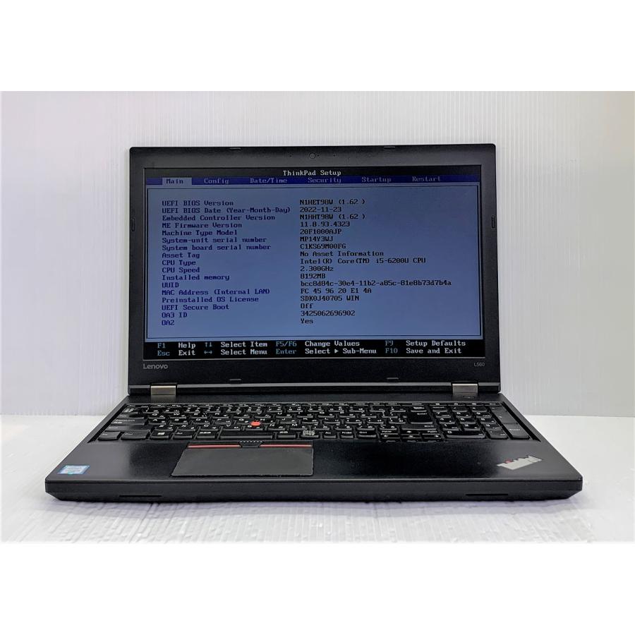 Lenovo ThinkPad L560 - 8GB, 120GB ジャンク品 Lenovo ThinkPad L560 20F2S0TD00 15.6