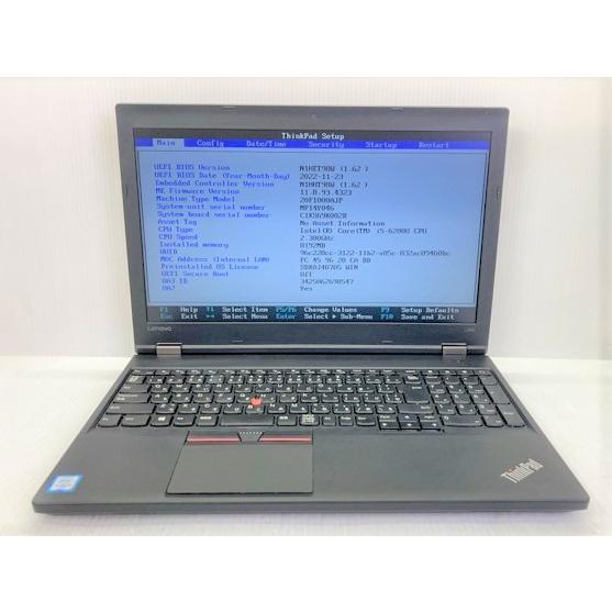 中古PC レノボ L560 i5-6200U メモリ12GB 256GB Lenovo ThinkPad L560 15.6