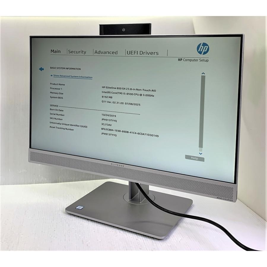 日本HP 中古 モニタ一体型デスクトップ HP EliteOne 800 G4 All-in-One