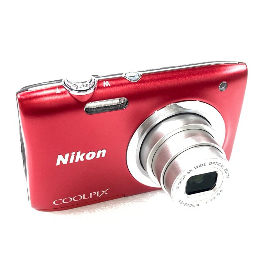 COOLPIX A 中古 コンパクトデジタルカメラ Nikon A100 レッド 2005万
