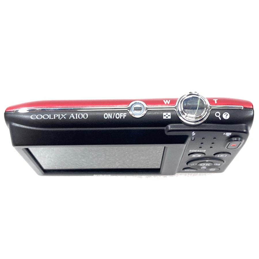 【ぼぼ未使用品】 NIKON COOLPIX A100 レッド 単３電池駆動 COOLPIX A 中古 コンパクトデジタルカメラ Nikon A100 レッド 2005万