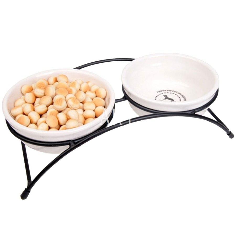 猫食器陶器犬フードボウルスタンド猫用食器台子猫えさ入れ脚付