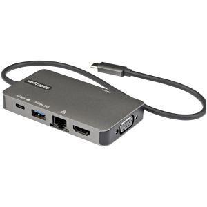 スターテック ZU202EW USB Type-Cマルチ変換アダプター 4K HDMI または 1080p VGA 100W PD USB-A x3｜akibaoo
