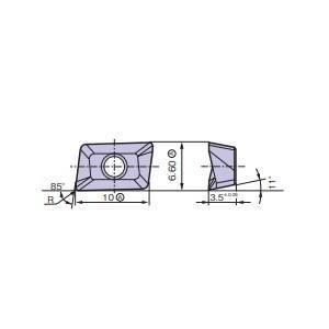 【メール便選択可】ナチ APET103504PDFRSNDLC100 X’s ミル ウェイビー 多機能チップ 10個 NACHI 不二越