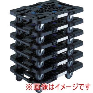 トラスコ MPK-500J-BK-M6 まとめ買い 樹脂製平台車 ルートバン MPK-500J-BK 6台セット メーカー直送 代引不可 北海道沖縄離島不可