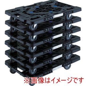 トラスコ MPK-600J-BK-M6 まとめ買い 樹脂製平台車 ルートバン MPK-600J-BK 6台セット メーカー直送 代引不可 北海道沖縄離島不可
