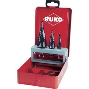 RUKO 101026F 2枚刃スパイラルステップドリルセット 3本組 チタンアルミウム ルコ