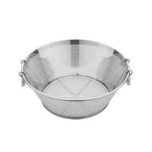 ユキワ UK 18-8 パンチング 揚げザル 平底 60cm 角穴 三宝産業