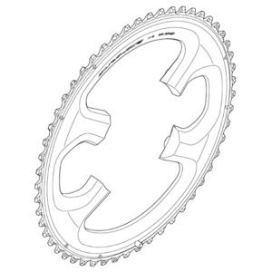 シマノ（SHIMANO） SHIMANO Y1N298110 FC-9000 11S チェーンリング 52T