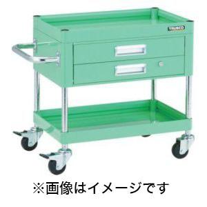 トラスコ FAW-672X-W ファルコンワゴン750X500 2段引出付 ゴム車輪 W色 TRUSCO メーカー直送 代引不可