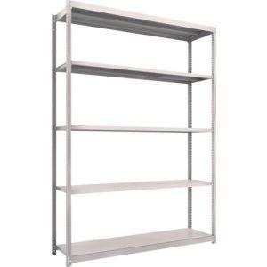 トラスコ M1.5-8645 NG M1.5型軽中量棚 1760X445X2400 5段単体 ネオグレー TRUSCO メーカー直送 代引不可