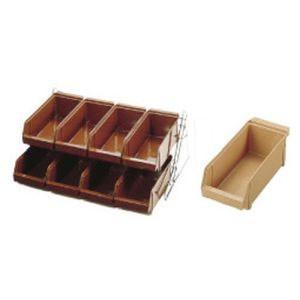 シンドー SA スタンダード オーガナイザー 2段4列 8個入 キャメル