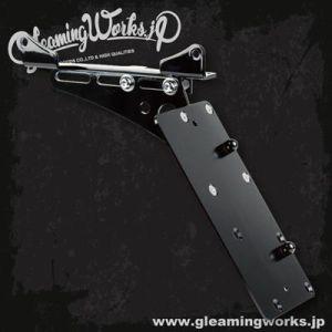 GLEAMING.W GW-6002 アジャスタブルサイドナンバーブラケット XL ブラック