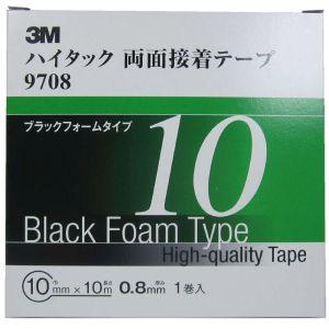 【メール便選択可】スリーエム 3M 9708 10 AAD ハイタック両面接着テープ 10mm×10m 黒 1巻入り（Yahoo!・あきばおー ヤフーショップ）
