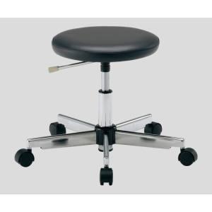 アズワン 2-671-01 クリーンカラフルラウンドチェア クラス100対応 足掛リング無し ブラック LRC-BK