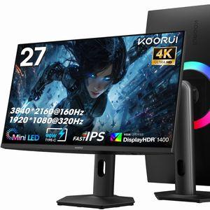 KOORUI 27インチ 4K ゲーミングモニター 2741LM ケーブル完備 KOORUI 2741LM 27インチ 3840×2160 320Hz 1ms モニター : あきばおー