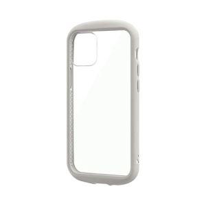 MSソリューションズ iPhone 12 mini 耐衝撃ハイブリッドケース PALLET CLEAR Flat ライトグレー LP-IS20PLCLGY｜akibaoo