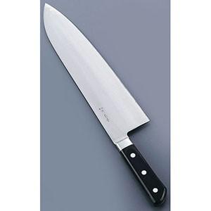 堺菊守 日本鋼 口金付 巾広厚口 牛刀 30cm 河村刃物