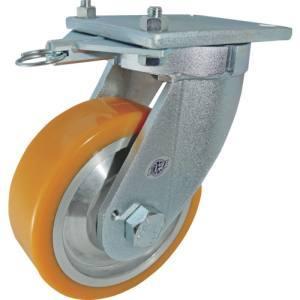 ヨドノ HDUJ150TL 超重量用高硬度ウレタン自在車旋回ロック付 1500kg用