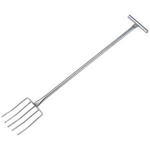 【メール便選択可】神子島製作所 桃印 18-8 熊手フォーク 給食用 A型 共柄 5本爪 2