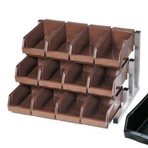 TKG 18-8 スマート オーがナイザー 3段4列 12個入 ブラック 遠藤商事