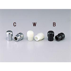 ハリケーン HB0320C φ22半球型サイドキャップ クローム ナイロン製 打ち込みタイプ ハンドル内径φ18mm適合 HURRICANE
