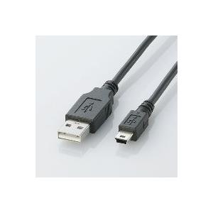 【メール便選択可】エレコム U2C-M05BK USB2.0ケーブル mini-Bタイプ 0.5m ブラック｜akibaoo
