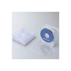 エレコム CCD-JSCNW5CR CD/DVDプラケース 2枚収納 5パック クリア｜akibaoo