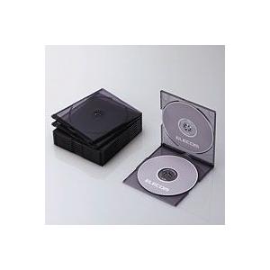 CD/DVDスリムプラケース/2枚収納/10パック/クリアブラック CCD-JSCSW10CBK｜akibaoo