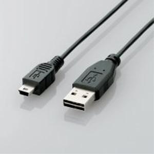 USB2.0ケーブル/リバーシブルコネクタ/A-miniBタイプ/ノーマル/0.2m/ブラック U2C-DMB02BK｜akibaoo