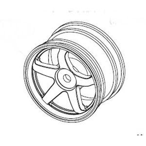 ABCホビー 25875 Mシャーシ用ホイル R5スポーク ホワイト : あきばおー