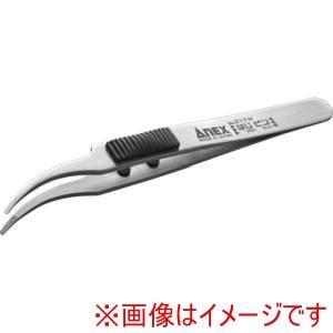 【メール便選択可】アネックス 217-H ラバーグリップ付ステンレスピンセット はじピン 先丸鷲型120mm（Yahoo!・あきばおー ヤフーショップ）