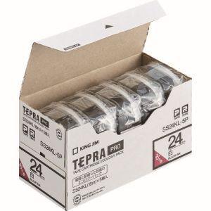 キングジム SS24KL-5P テプラ PROテープ エコパック ロング 白 5個入