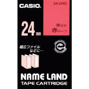カシオ XR-24RD ネームランド用テープカートリッジ 粘着タイプ 24mm｜akibaoo