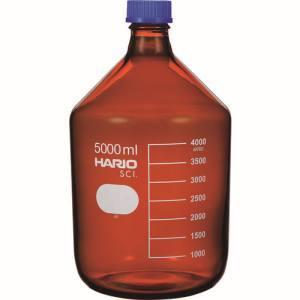 ハリオサイエンス NBB-5L-SCI 耐熱ねじ口瓶 茶 5，000ml