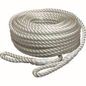 まつうら工業 NR-3STRAND-12-50 電動ウインチ用ナイロンロープ 3打ち 12mm ×50m 両端アイ加工